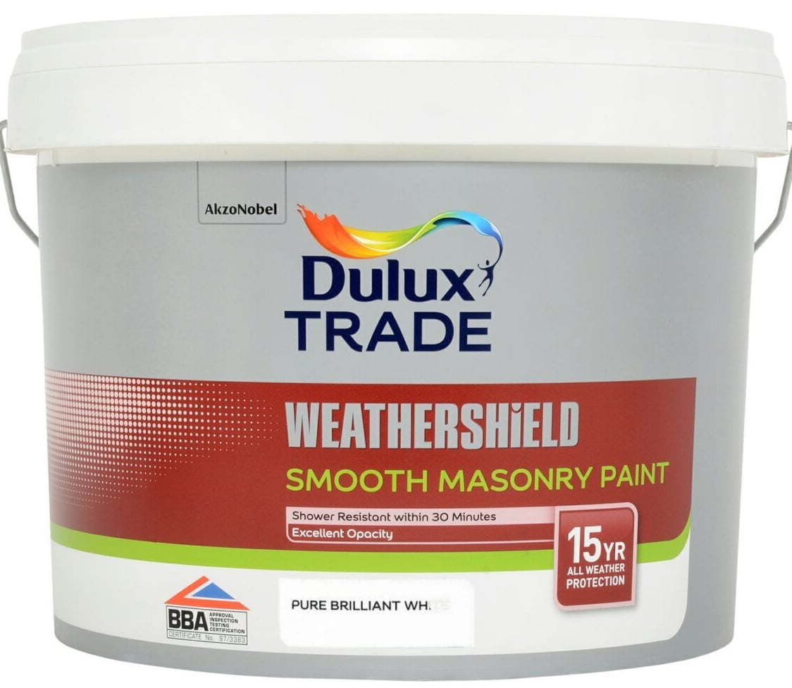 Фасадна боя за тониране DuluxTrade Weathershield Smooth Masonry Masonry PBW 10л