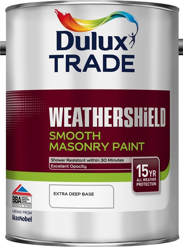 Фасадна боя за тониране Dulux Trade Weathershield Smooth Masonry EB 5л 