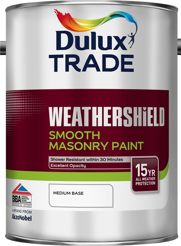 Фасадна боя за тониране Dulux Trade Weathershield Smooth Masonry MB 5л 