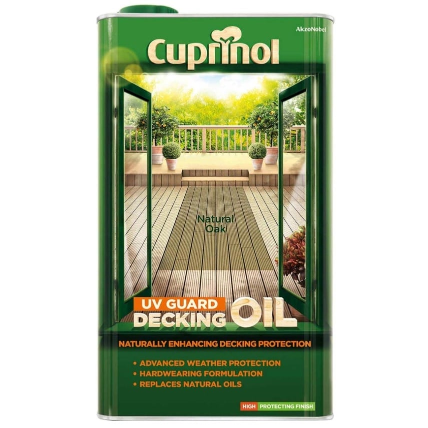 Масло за декинг Cuprinol UV Guard Decking Oil Natural Oak 5 л