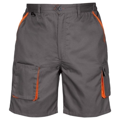 Работен къс панталон Stenso Cargo DM Shorts сив/оранжев / размер 56