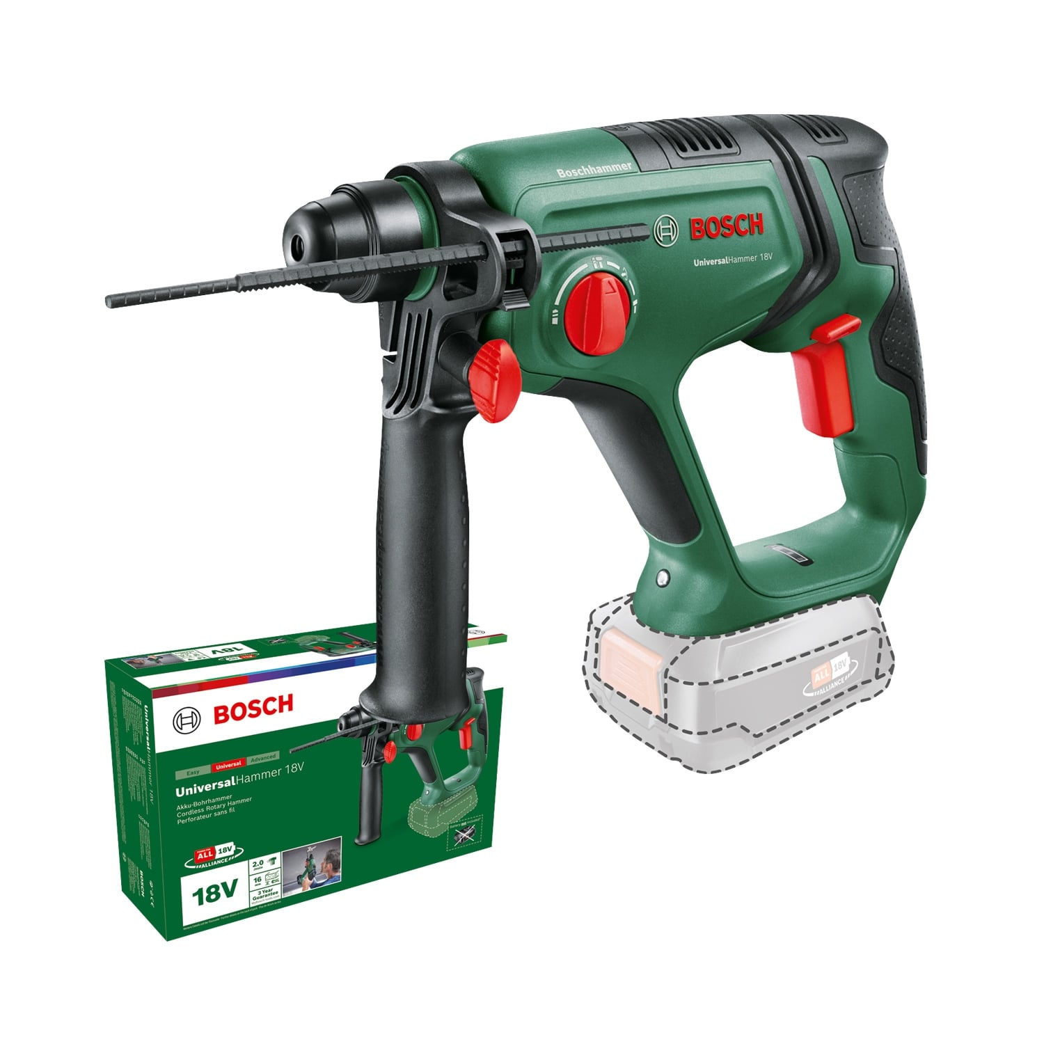 Акумулаторен перфоратор Bosch UniversalHammer 18V без батерия и зaрядно