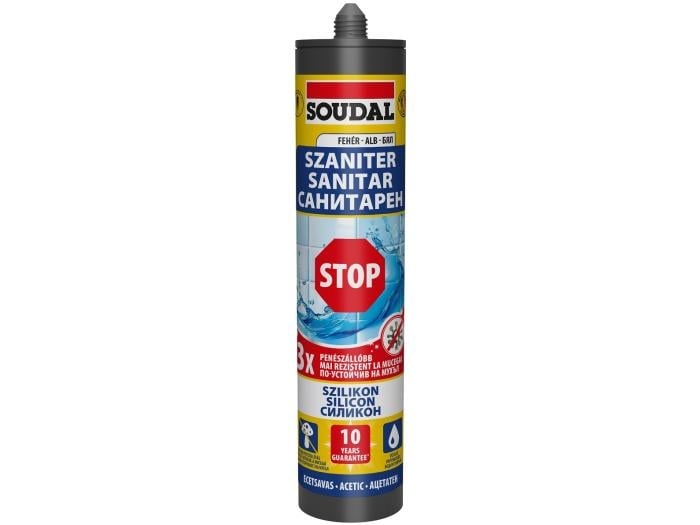 Санитарен силикон Soudal Stop бял 280 мл
