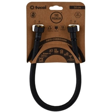 Гъвкава връзка Tucai ACB 40см Ж/Ж 1/2'' черен мат