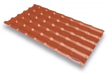 Полимерен трапецовиден панел Duramit Duratile Classic 88x219 см керамидено червен