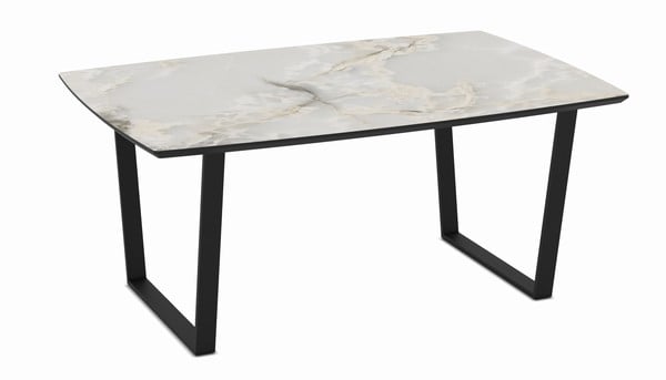 Холна маса Dalas Бежов мрамор/Черно 