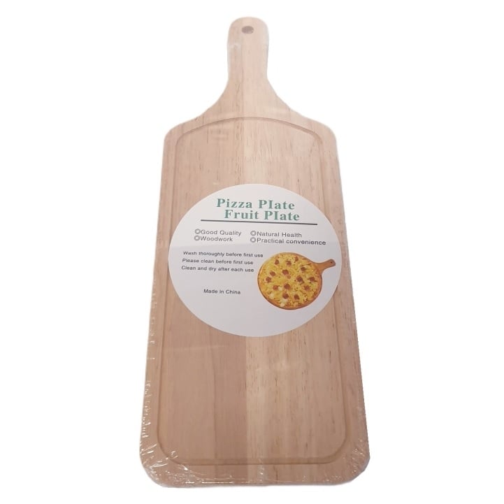 Дървена дъска за рязане с дръжка 40х14см 