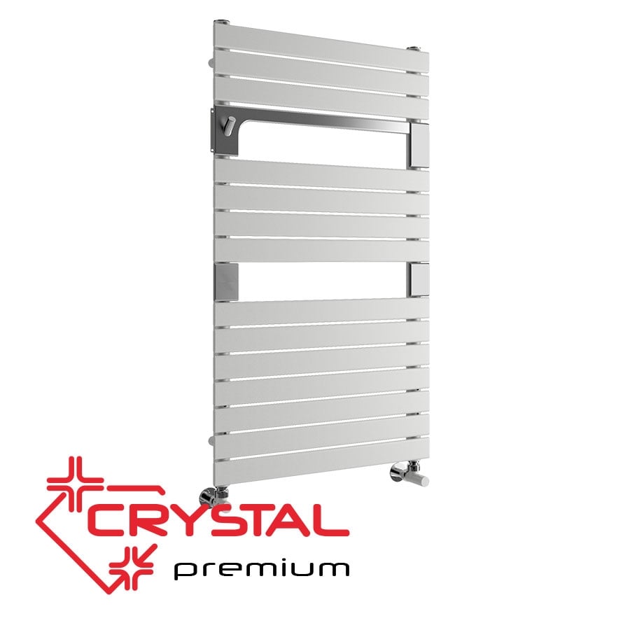 Стоманена лира за баня Crystal Premium 550/952мм 510W бяла