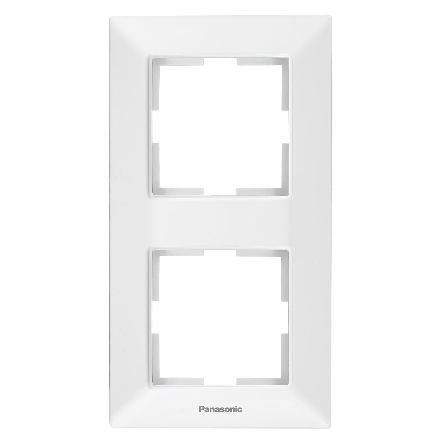 Двойна вертикална рамка Panasonic Аркедия Слим бяла 