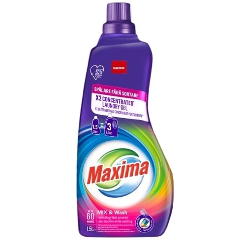 Гел за пране Sano Maxima Mix And Wash 1,5л концентрат