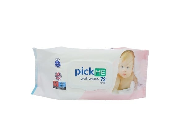 Детски мокри кърпи PickMe 72 броя с капак