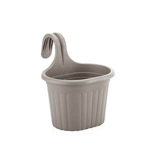 Саксия за балкон Camellia 22,2х26,6х25,4см мока