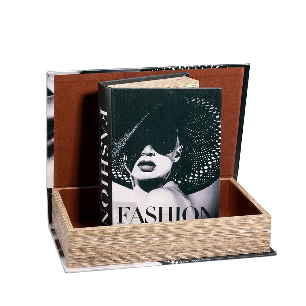  Интериорни дървени кутии за съхранение книги Fashion BW L-231031-2-27 / 2 броя
