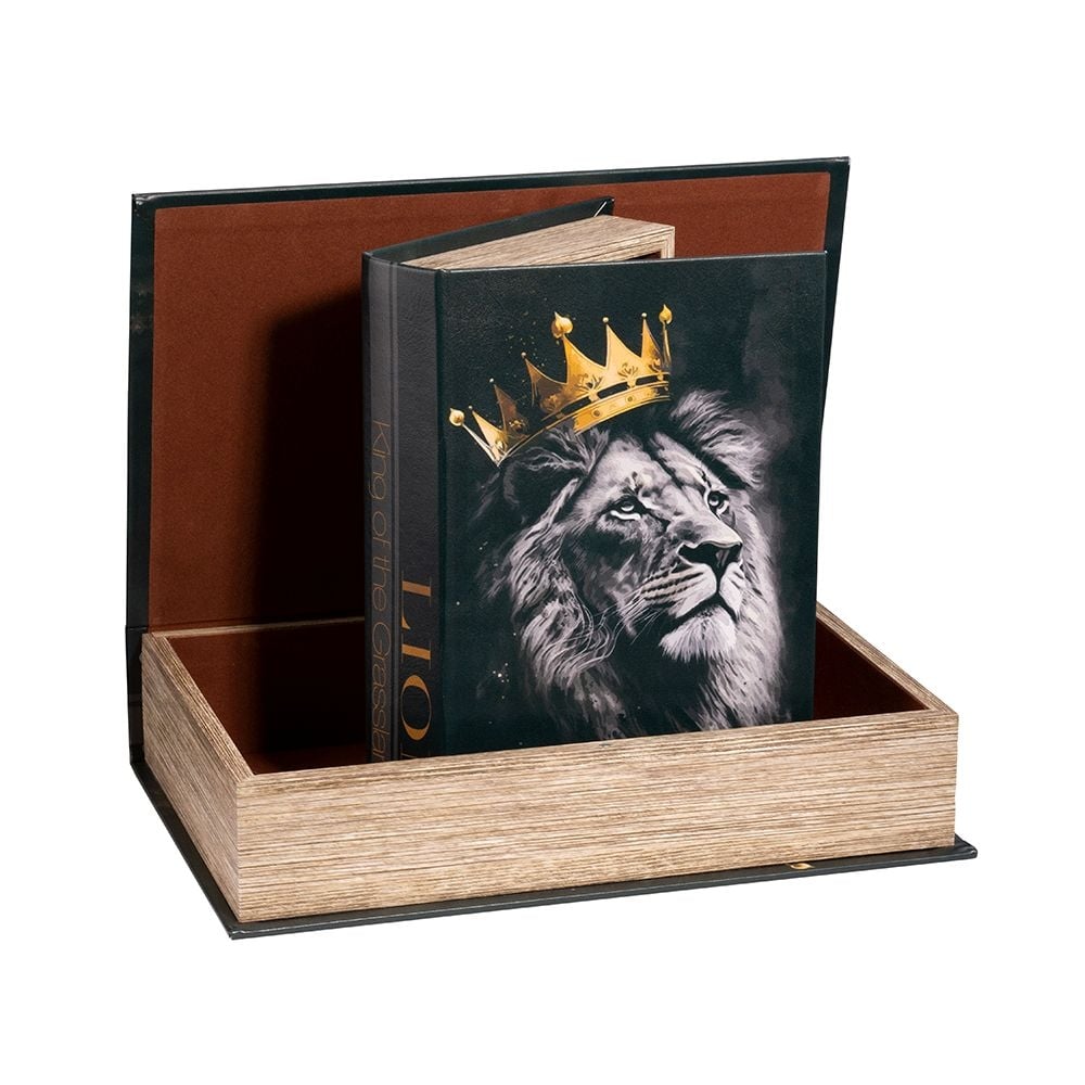 Интериорни дървени кутии за съхранение книги Lion L-240617-10-27 / 2 броя