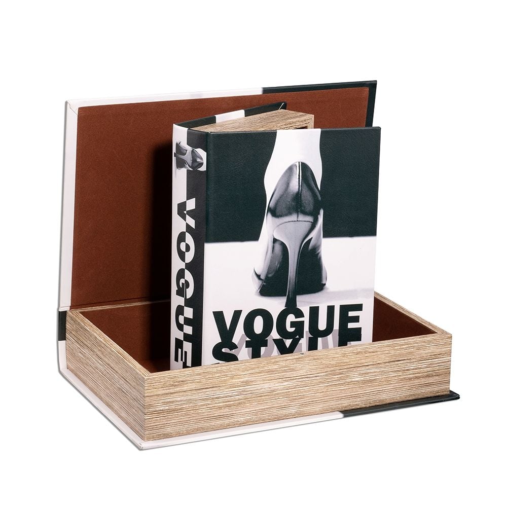 Интериорни дървени кутии за съхранение книги Vogue Style M-240126-3-27 / 2 броя