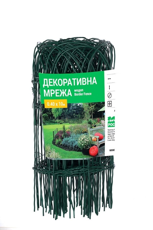 Декоративна метална мрежа Border fence 40 см х 10 м