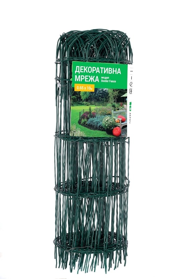 Декоративна метална мрежа Border fence 65 см х 10 м