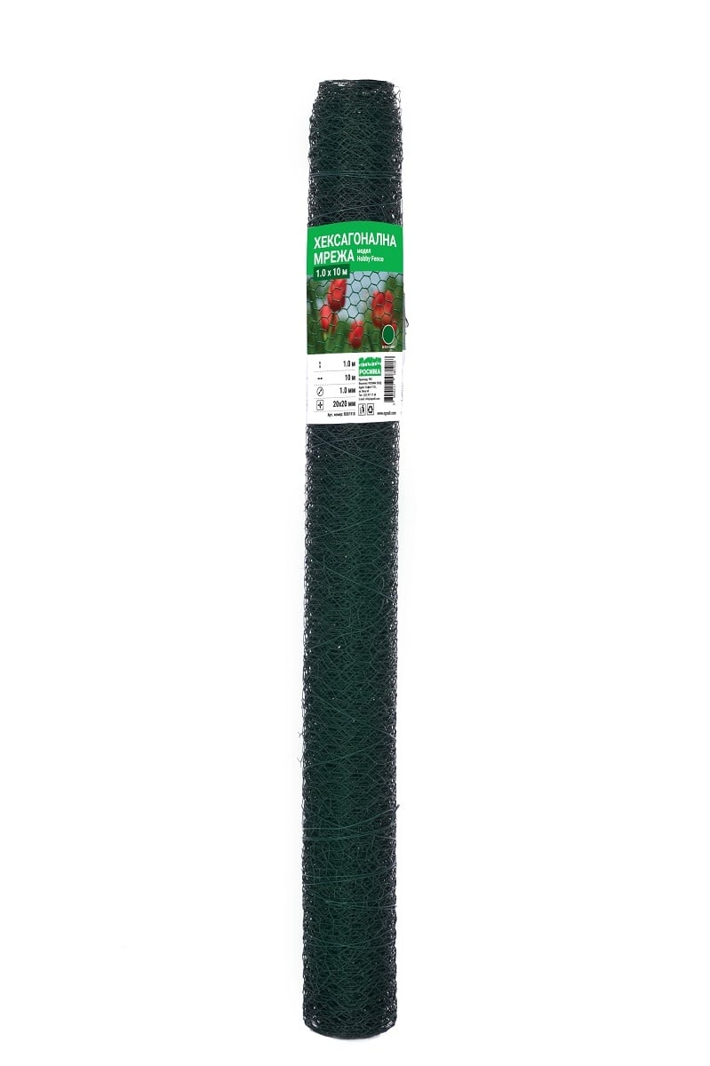 Хексагонална мрежа Hobby fence 100 см х 1000 см зелена