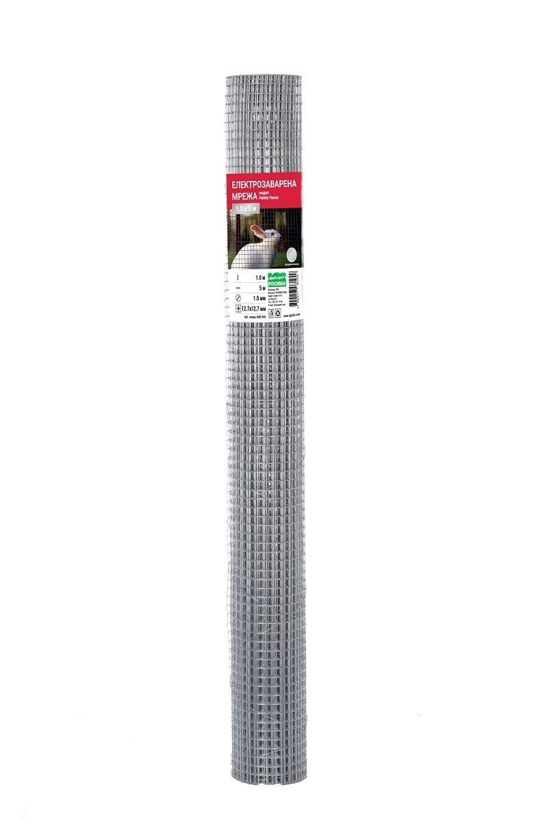 Електрозаварена поцинкована метална мрежа Hobby fence 100 х 500 см зелена