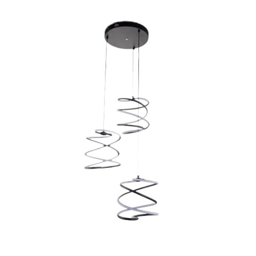 Осветително тяло Ziel Lighting SE-P2933/3 LED черно ø50х12см 