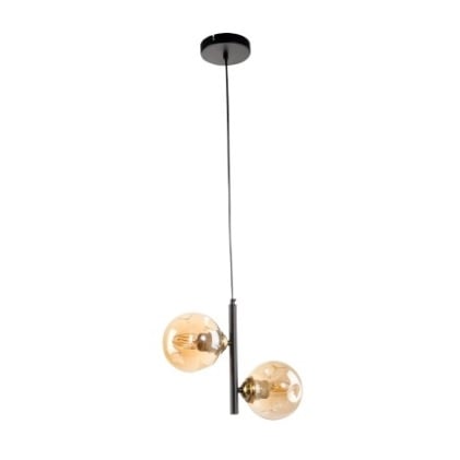 Осветително тяло Ziel Lighting SE-P3047/2 E27 черно / кехлибар 2х60W