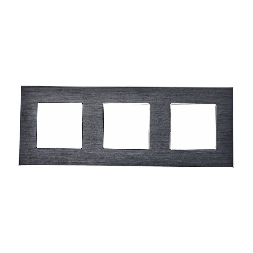 Тройна алуминиева рамка Lux-on черна