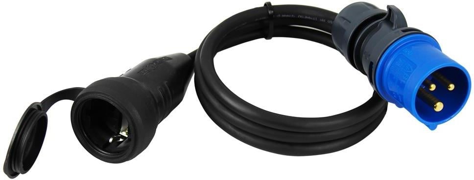 Адаптер с кабел Commel H05RR-F 3G от СЕЕ 2P+T подвижен щепсел 1,5 мм2