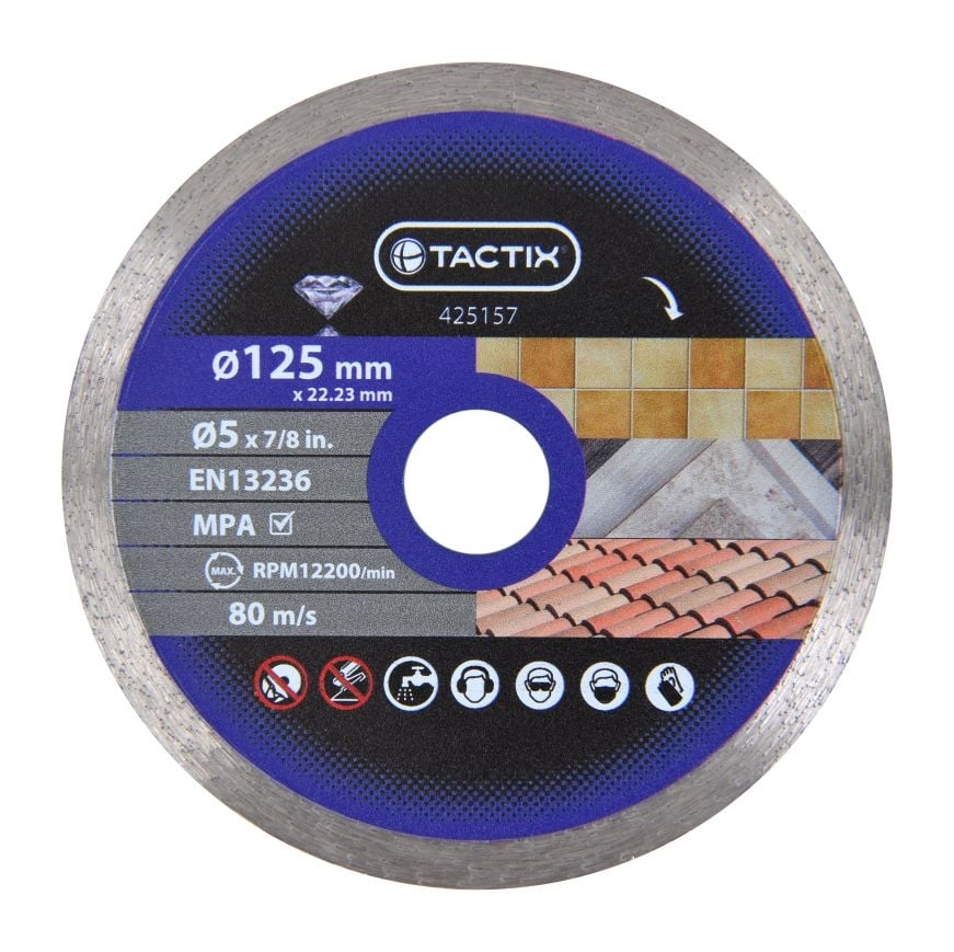 Диамантен диск Tactix Wet 125 x 22,23 мм