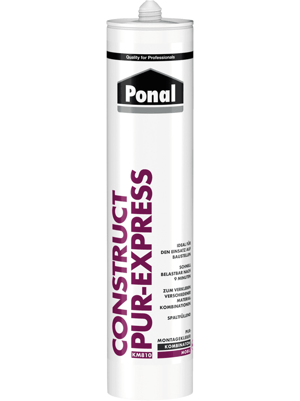 ПУ лепило за дърво бързосвързващо Ponal Construct PUR-Express 440г