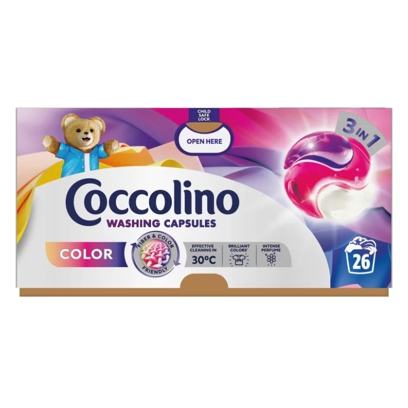 Капсули за пране Coccolino 3in1 Color 26 броя