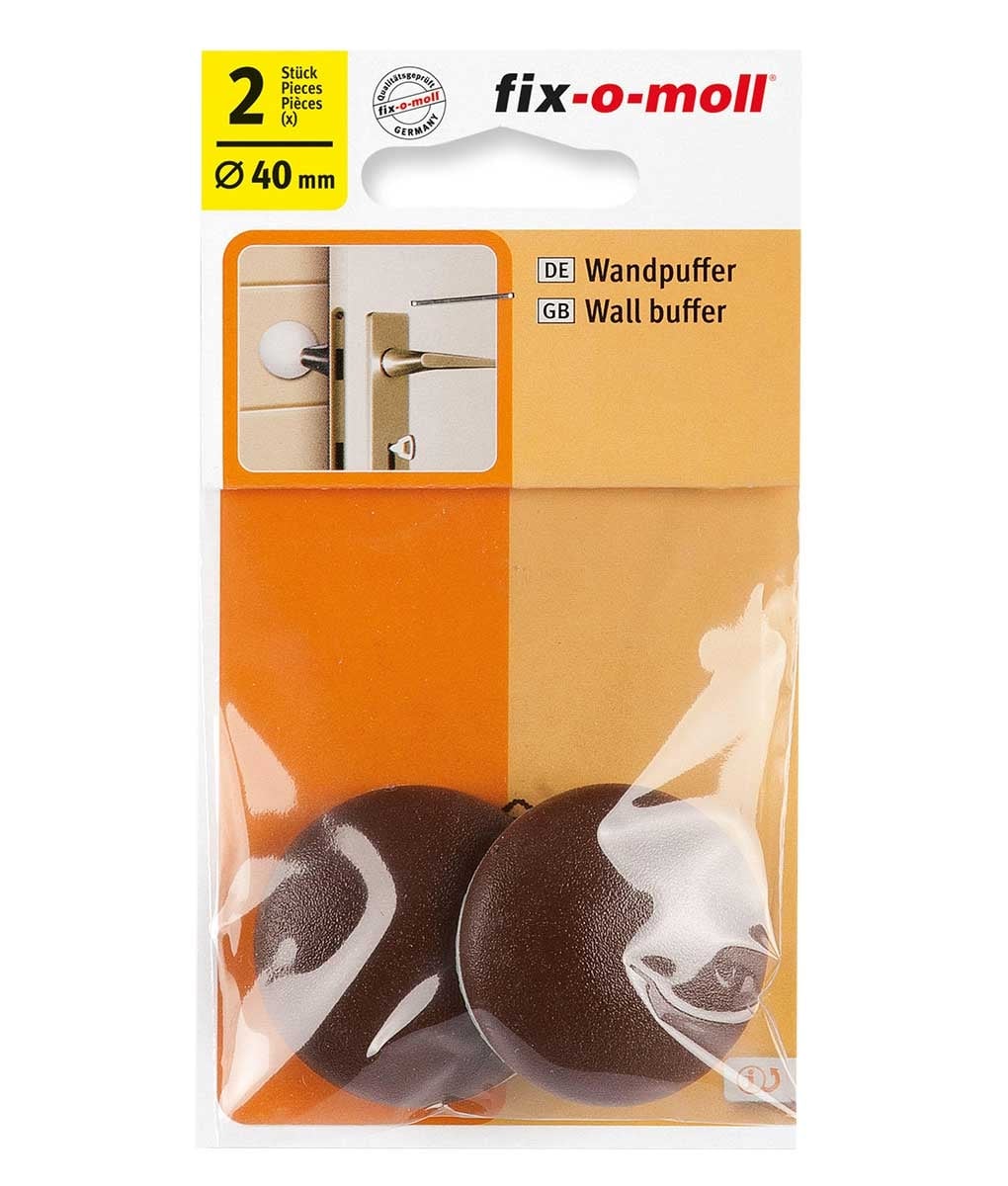 Комплект защитни буфери за стена ø40 мм Fix-o-moll 2240-07 кафяви / 2 броя
