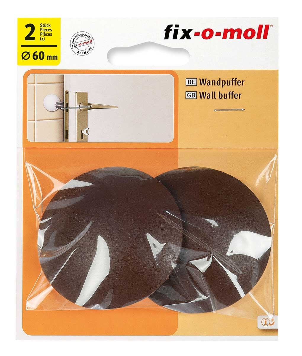 Комплект защитни буфери за стена ø60 мм Fix-o-moll 2260-07 кафяви / 2 броя