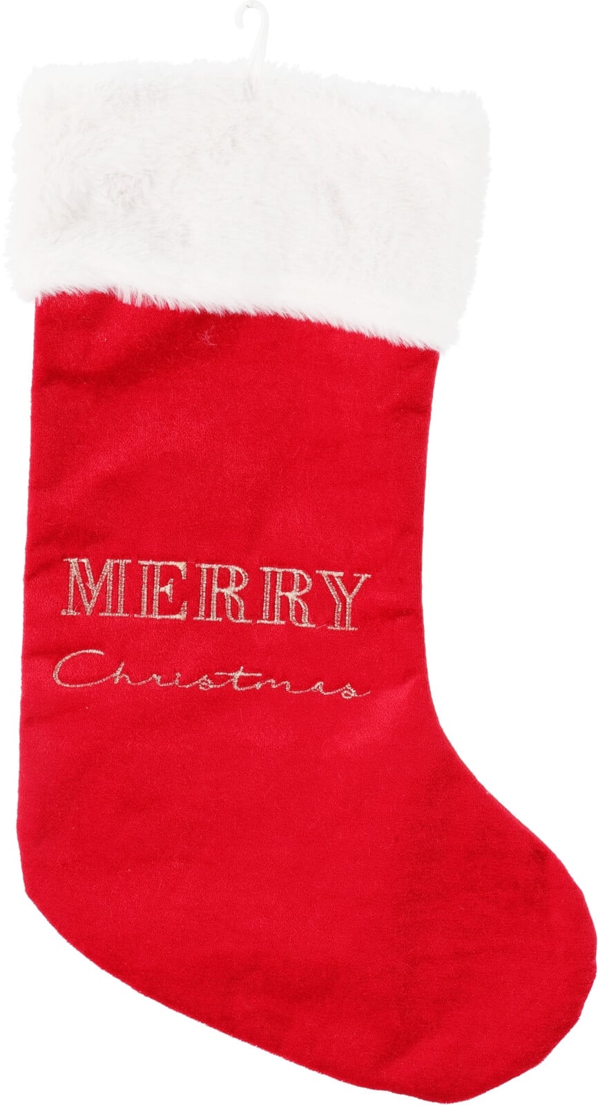 Коледен чорап Merry Christmas 27х47х1см червен 
