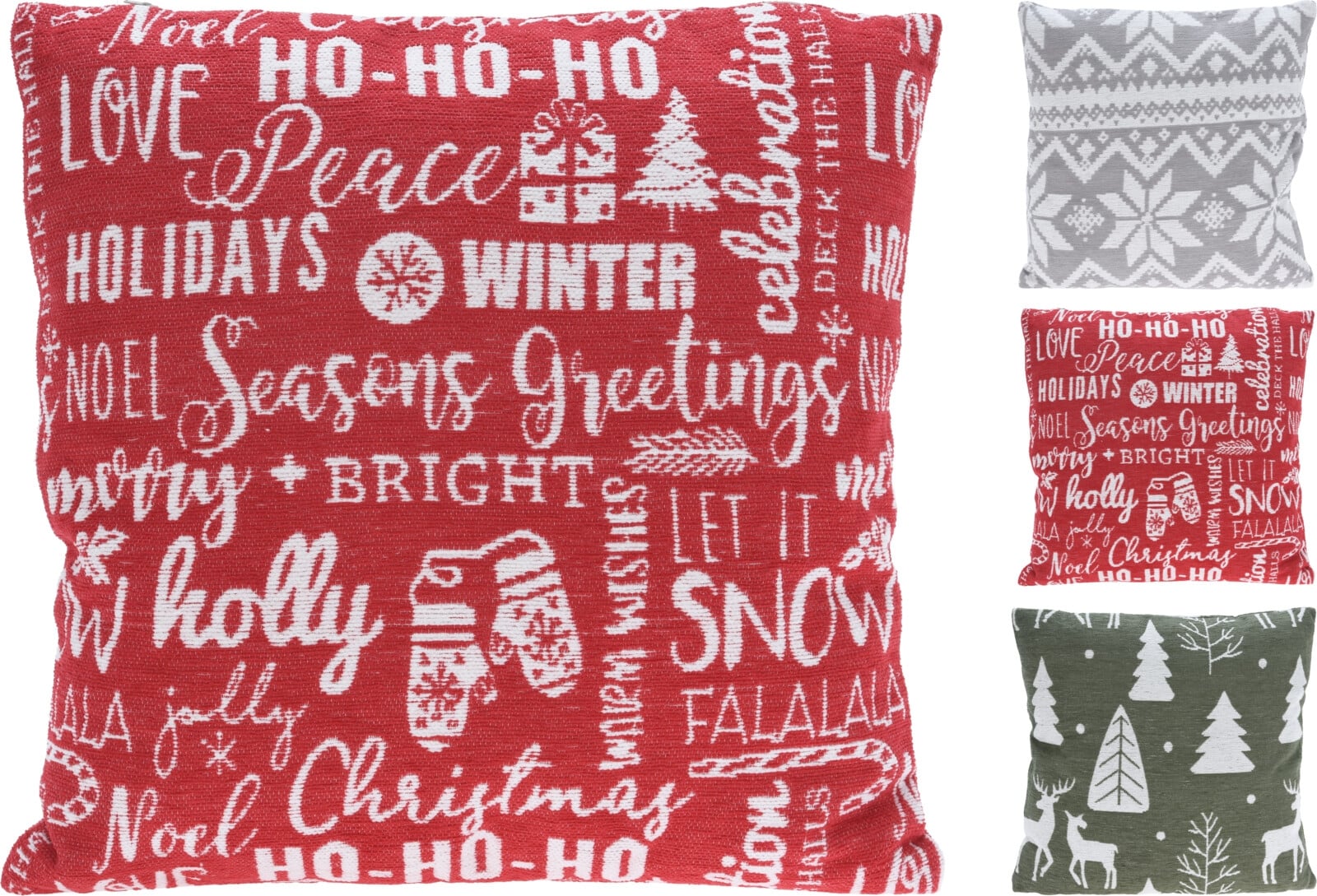 Коледна възглавница с цип 45 х 45 см микс