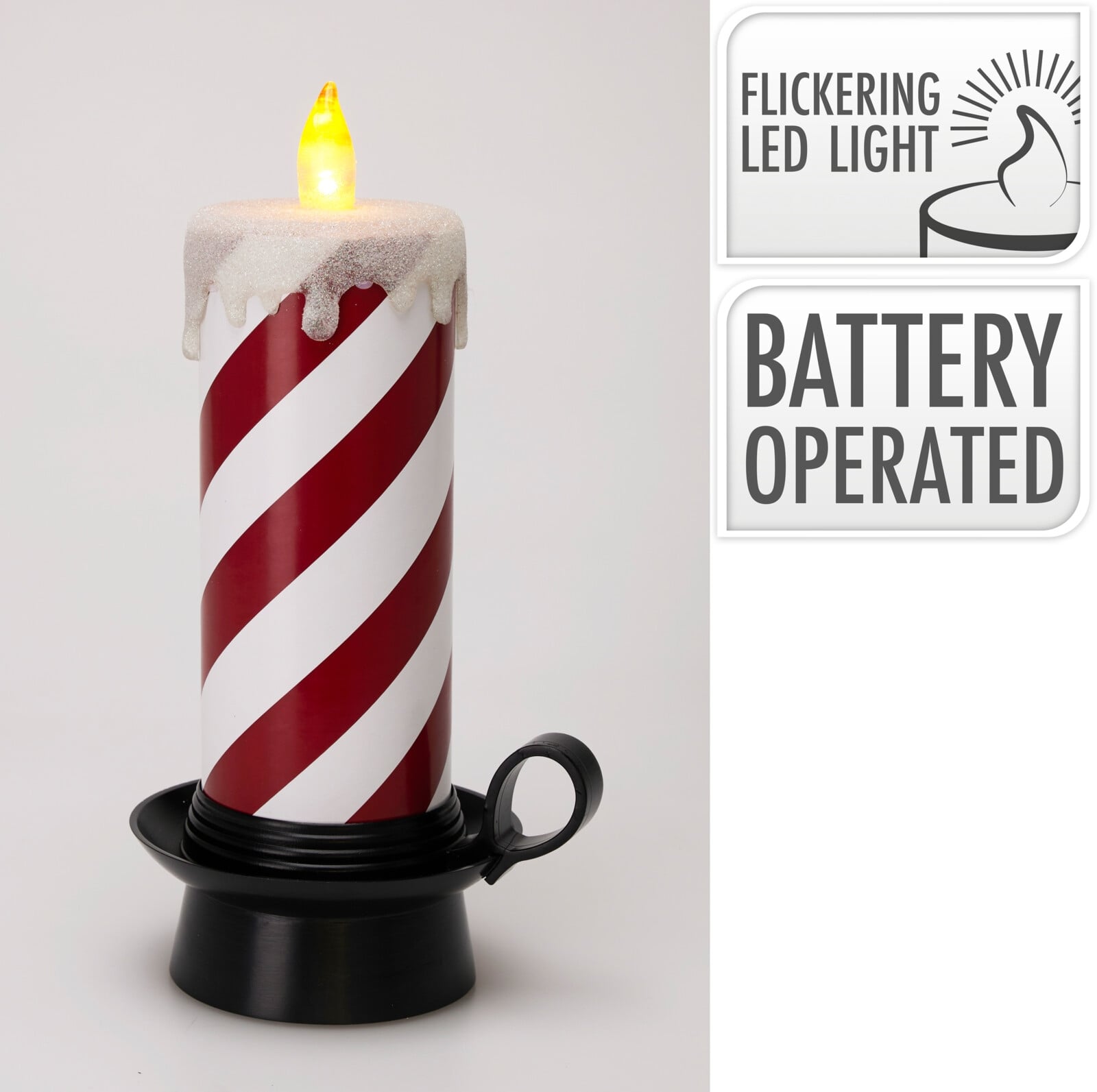 Коледна LED свещ Candy 15 х 12,5 х 29,5 см