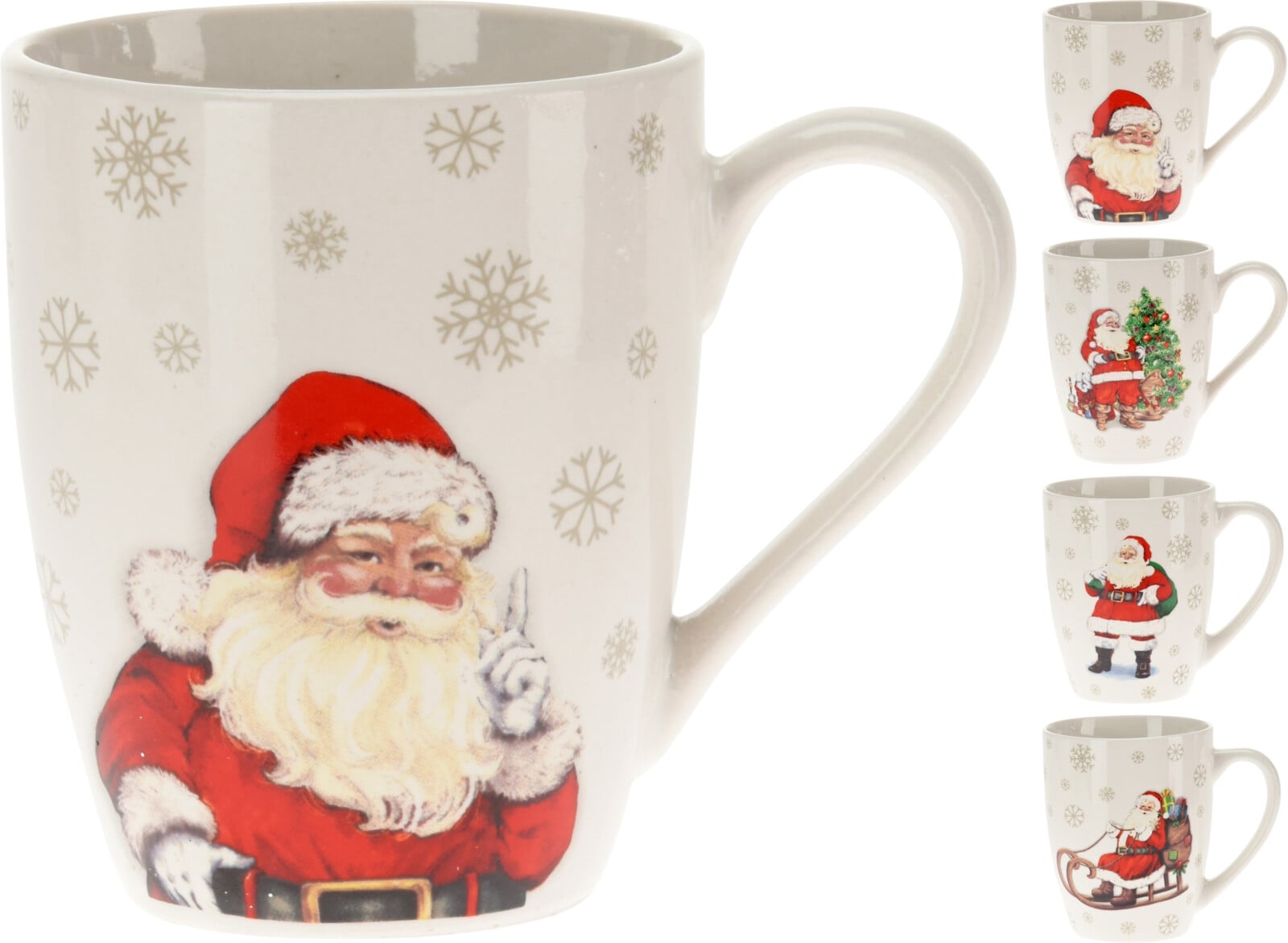 Коледна чаша за мляко Santa 340 мл микс