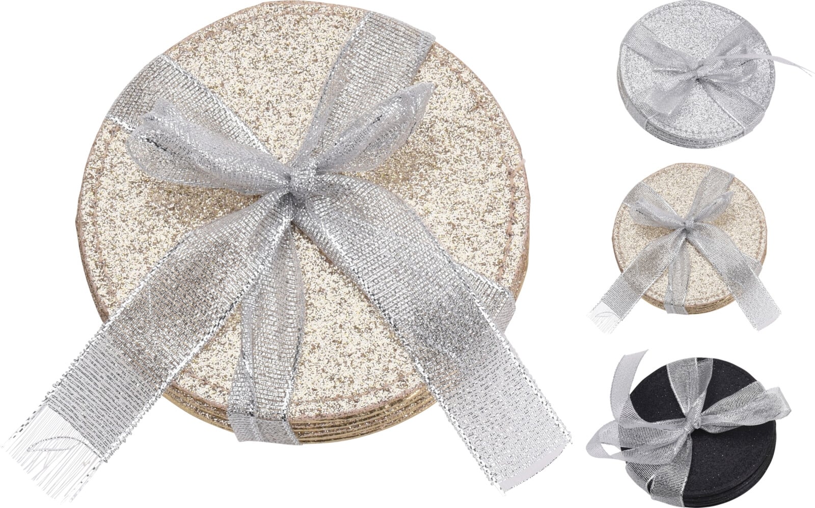 Комплект подложки за чаши Glitter 4 броя микс