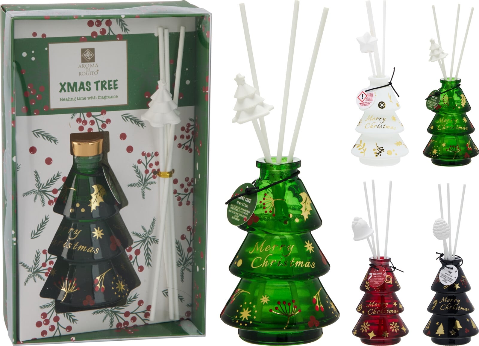 Коледен ароматизатор с пръчици Елха 80 мл микс