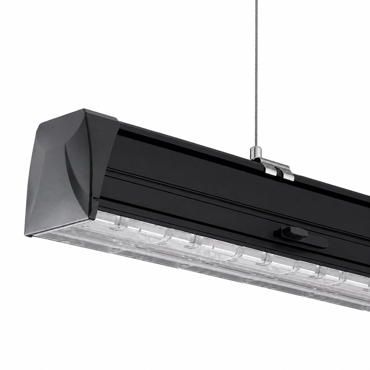 Комплект индустриално LED линейно осветително тяло/модул 60W + захранваща релса