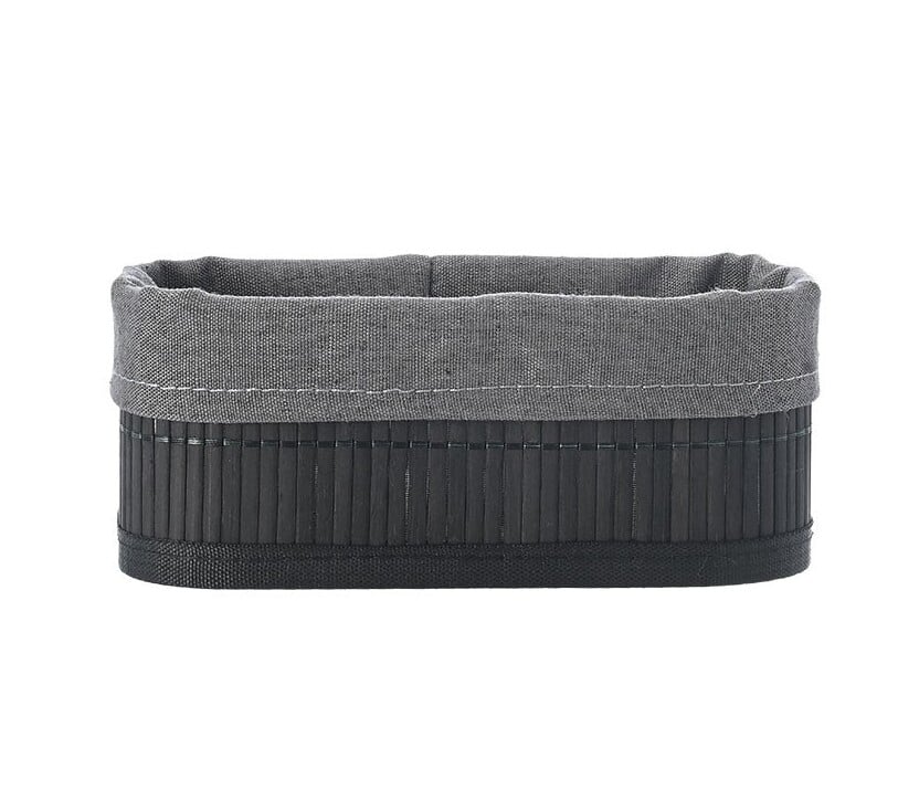 Бамбукова кутия органайзер Essentials черна 30x25см