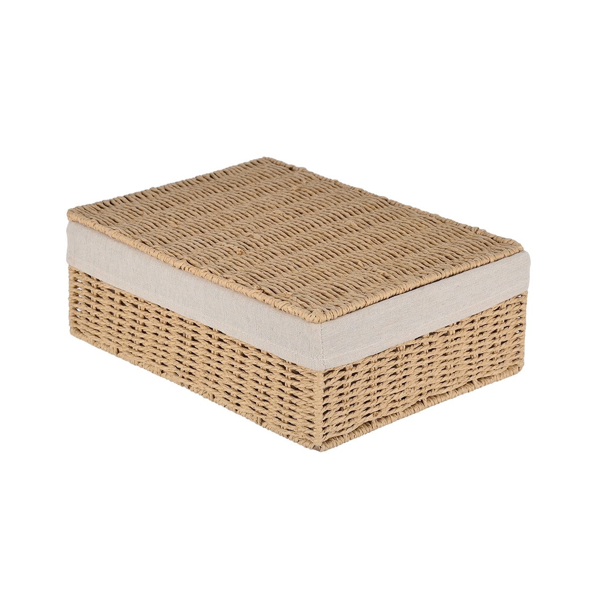 Кутия органайзер Botanica с текстилна подплата и капак 36x27x13см 
