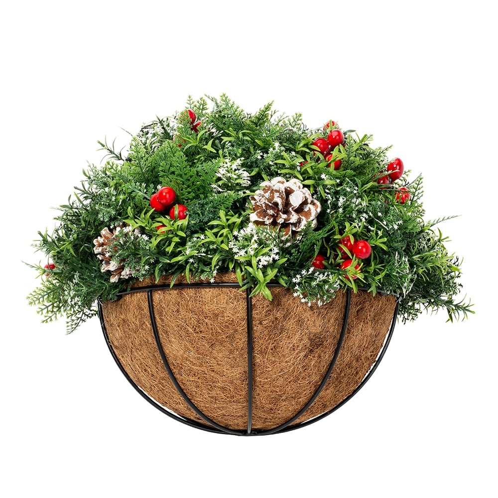 Коледна кошница с изкуствени цветя My Garden Pinecone Hanging Basket CCGU017-26