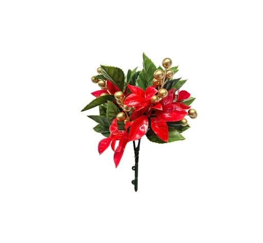 Декоративна коледна клонка My Garden Photinia CCGW121 / 25-32см