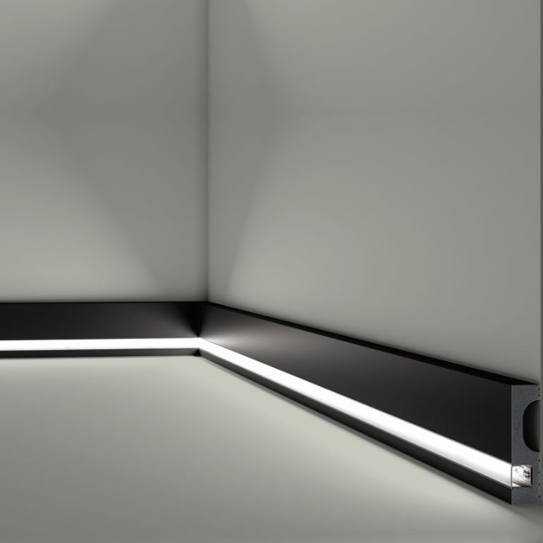 Профил за LED лента Nmc IL11 HDPS 80 х 20 х 2000 мм черен