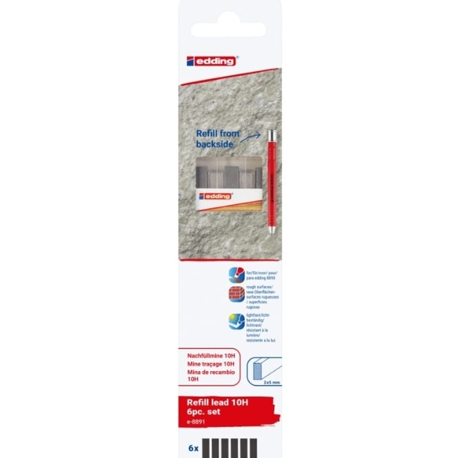 Комплект графити за молив 8890 Edding 8891 / 10H 2х5мм 6 броя