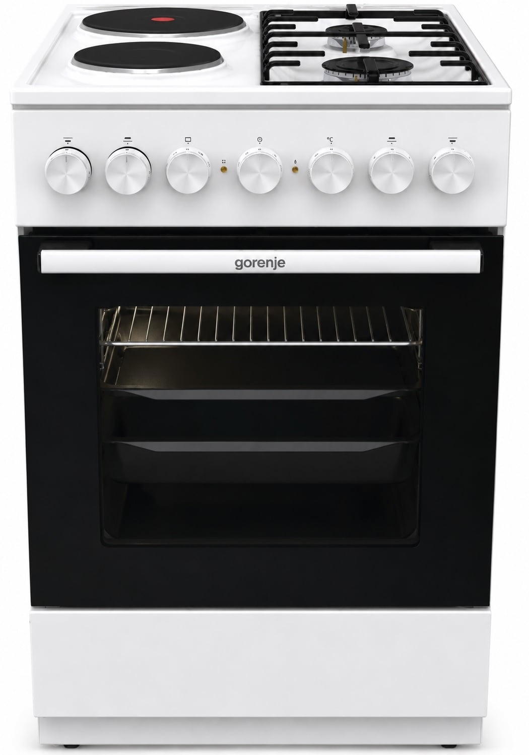 Комбинирана печка Gorenje GK5B42WF с електрическо и газово захранване 50 см