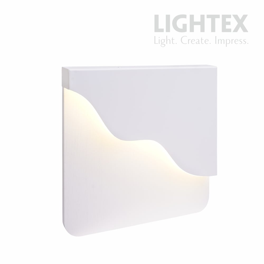 LED аплик Lightex Flow 6 W бял