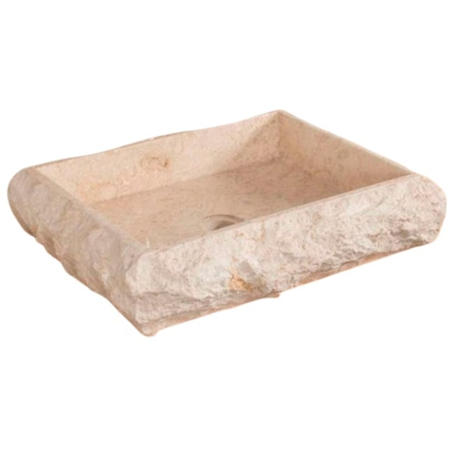 Умивалник за баня от естествен мрамор Marble rectangle cream