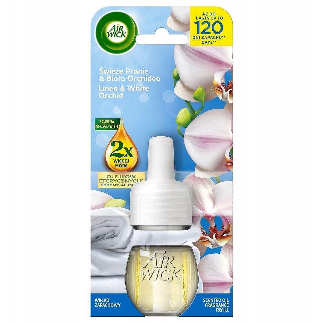 Пълнител за електрически ароматизатор Air Wick Extra Oils Нежност и бяла орхидея 19мл