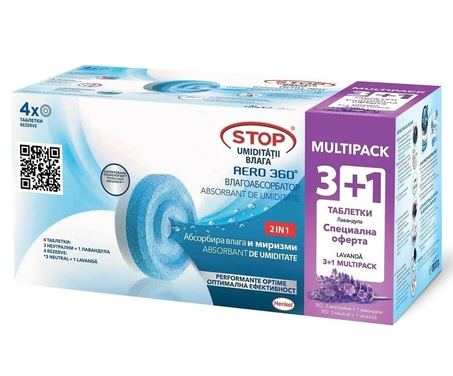 Таблетки Ceresit Stop Aero 360° 3+1 лавандула 450г